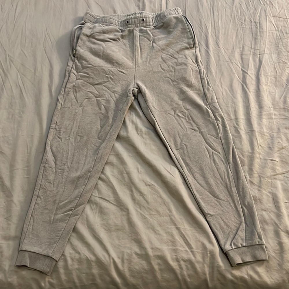 Gray jogger sweatpants